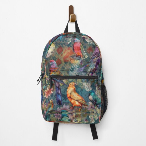 Item preview, Vibrant Tropical Avian Watercolor Garden Tapestry designed and sold by pinkal.
