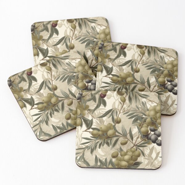 Item preview, Mediterranean Olive Branch Vintage Botanical Pattern designed and sold by pinkal.