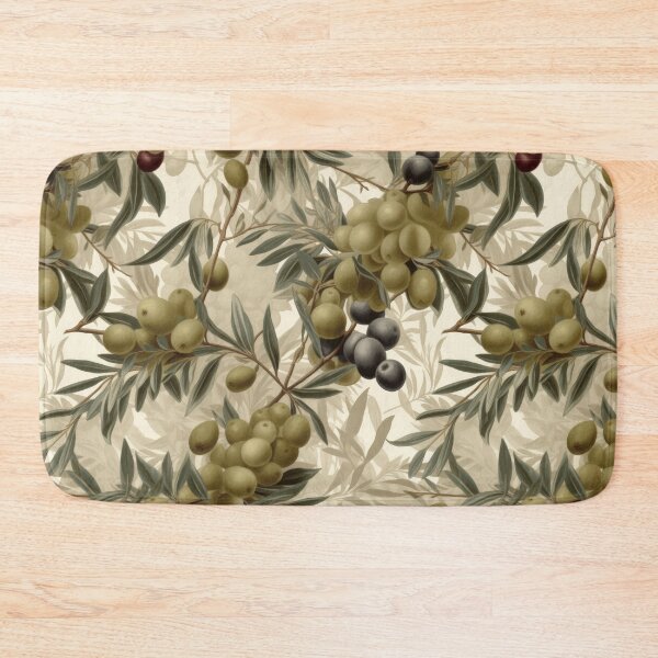 Item preview, Mediterranean Olive Branch Vintage Botanical Pattern designed and sold by pinkal.