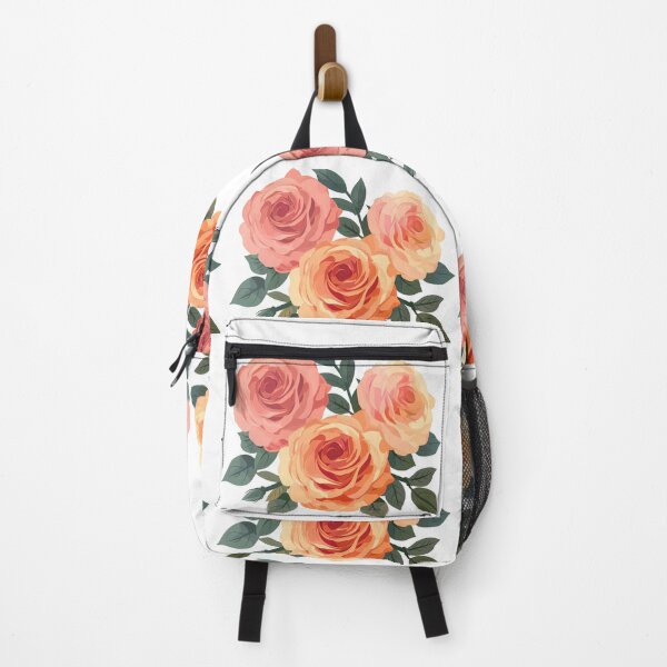 Item preview, Peach and Pink Rose Trio - Elegant Romantic Floral Art Print designed and sold by DesignArtist.ia.