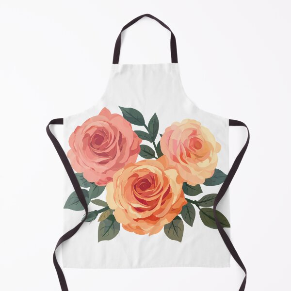 Item preview, Peach and Pink Rose Trio - Elegant Romantic Floral Art Print designed and sold by DesignArtist.ia.