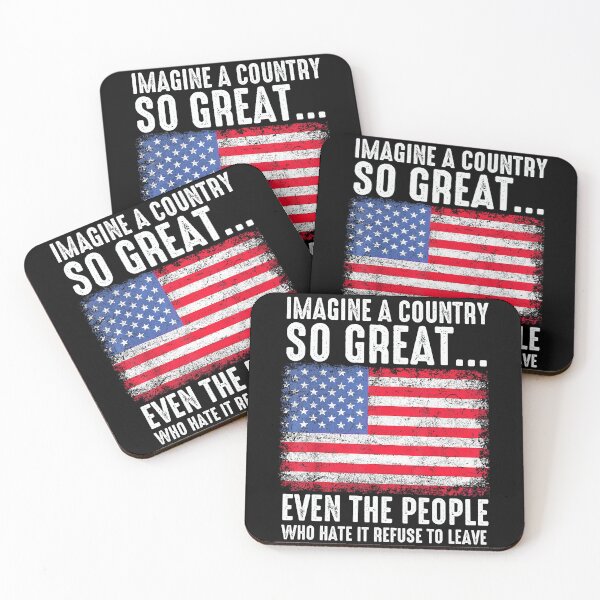 Item preview, Imagine A Country So Great Patriotic Flag Quote designed and sold by margamPagenberg.