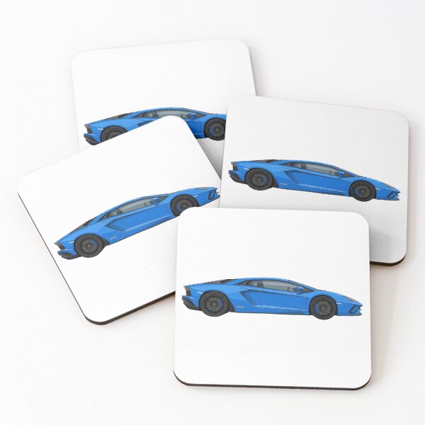 Item preview, Blue Supercar Side View Vector Art designed and sold by NikksGarage.