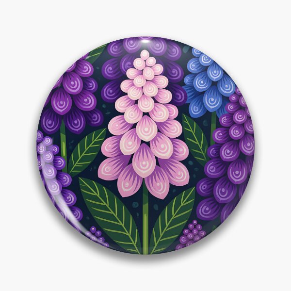 Item preview, Muscari flowers covered in water droplets, backdrop of dark green leaves. designed and sold by Ponted.