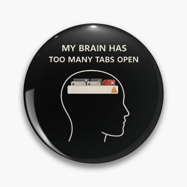 Item preview, Too Many Tabs Open Shirt – Funny Overthinking Design – Brain Humor Minimal Tee designed and sold by Tropivaro.