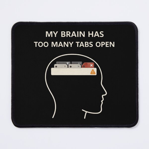 Item preview, Too Many Tabs Open Shirt – Funny Overthinking Design – Brain Humor Minimal Tee designed and sold by Tropivaro.