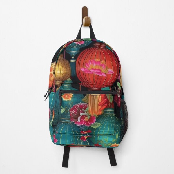 Item preview, Ornate Silk Lanterns and Peony Floral Night Garden designed and sold by pinkal.