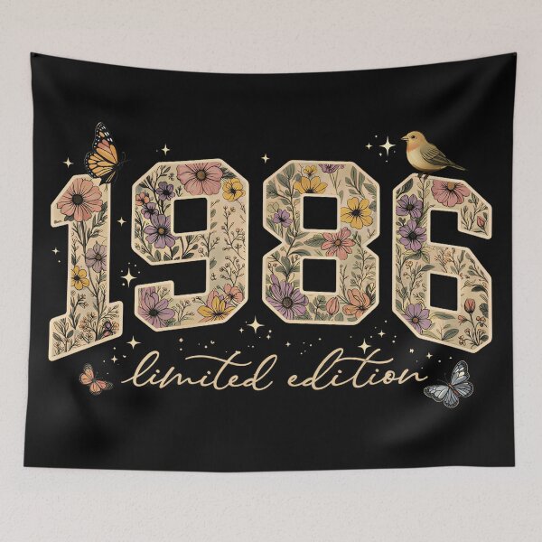Item preview, Floral 40th Birthday Limited Edition 1986 designed and sold by Blok45.