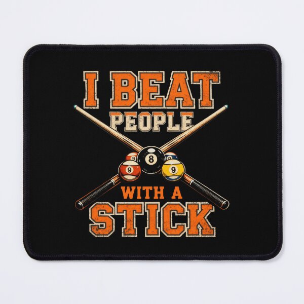 Item preview, Vintage Billiard 8 Ball Indie I Beat People With Stick  designed and sold by Thread&Fable.