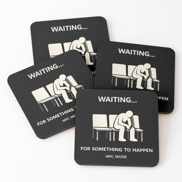 Item preview, Waiting For Something To Happen Shirt – NPC Mode – Deep Minimal Life Quote designed and sold by Tropivaro.