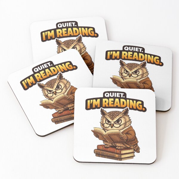 Item preview, Quiet. I’m Reading. — Grumpy Owl Bookworm Sticker designed and sold by Gentlestate.