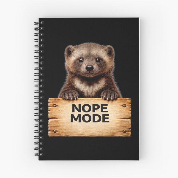 Item preview, Nope Mode Wolverine Cub Funny Animal Sticker designed and sold by EimSol.