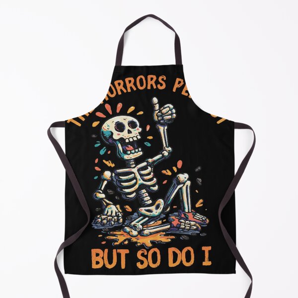 Item preview, The Horrors Persist But So Do I Skeleton Thumbs Up Dark Humor Meme designed and sold by Region.