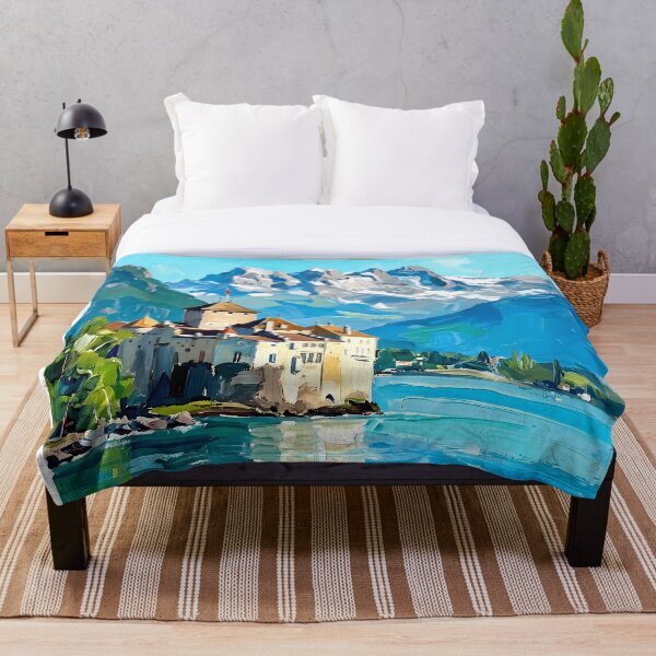 Item preview, Castle Chillon Under Blue Alpine Peaks designed and sold by Vista Atelier.