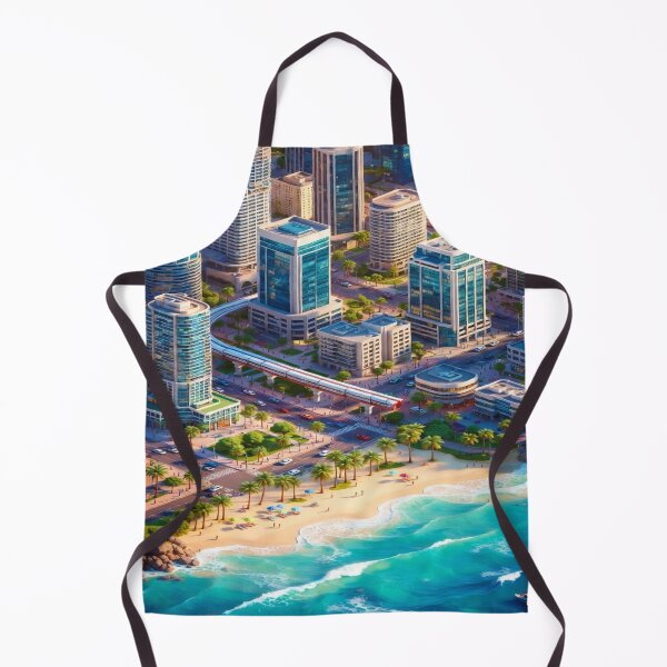 Item preview, Coastal City Skyline T-Shirt | Beachfront Modern Architecture Design | Tropical Urban Paradise Graphic Tee | Ocean City Aesthetic Art designed and sold by Sushikidsntod.