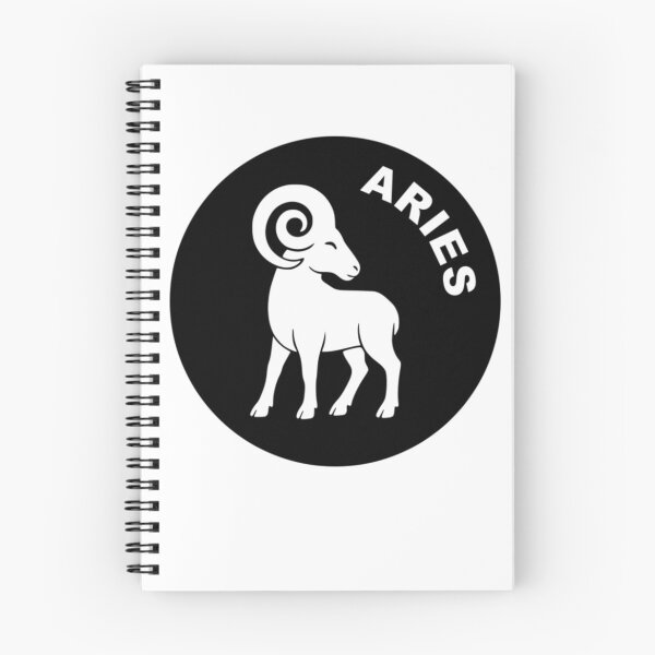 Item preview, Aries Ram Zodiac Sign In Negative Circle Bold Art designed and sold by The Bold Line Studio.