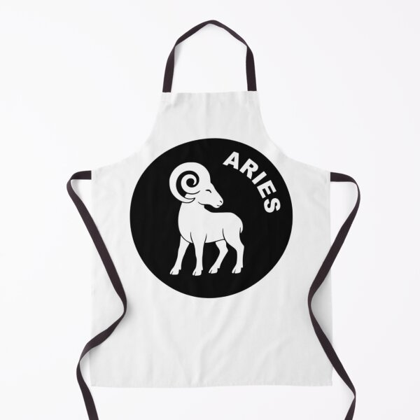 Item preview, Aries Ram Zodiac Sign In Negative Circle Bold Art designed and sold by The Bold Line Studio.