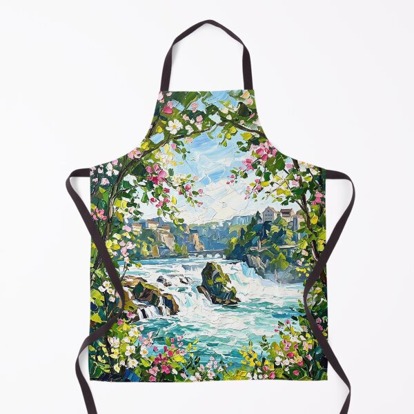 Item preview, Spring Blossoms Over Scenic Alpine Waterfall designed and sold by Vista Atelier.