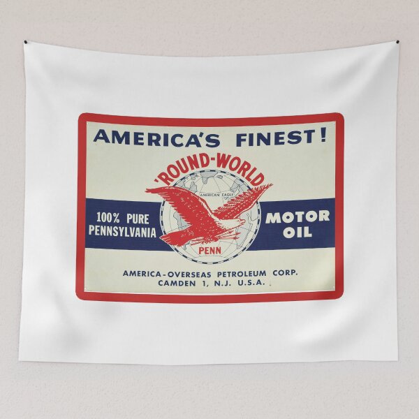 Item preview, Vintage Round World Pennsylvania Motor Oil designed and sold by QuayTradingCo.