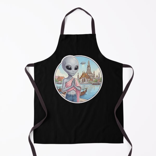 Item preview, Alien Visitor in Traditional Thai Dress at Temple designed and sold by Sunkhung.