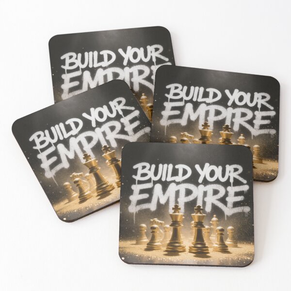Item preview, Build Your Empire Gold Chess Dark Luxury Art Print Motivational Street Art Poster designed and sold by sayntastic.