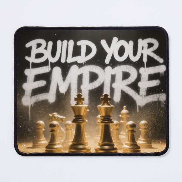 Item preview, Build Your Empire Gold Chess Dark Luxury Art Print Motivational Street Art Poster designed and sold by sayntastic.
