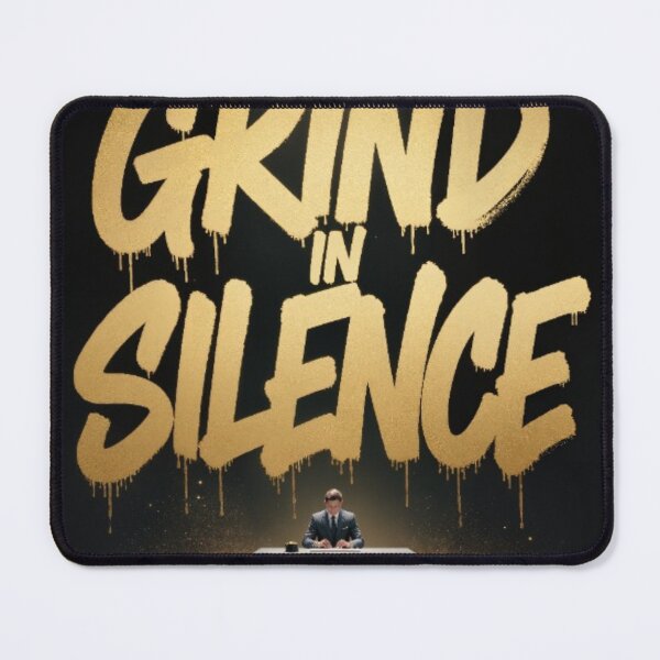 Item preview, Grind In Silence Dark Luxury Art Print Gold Graffiti Motivational Street Art Poster designed and sold by sayntastic.