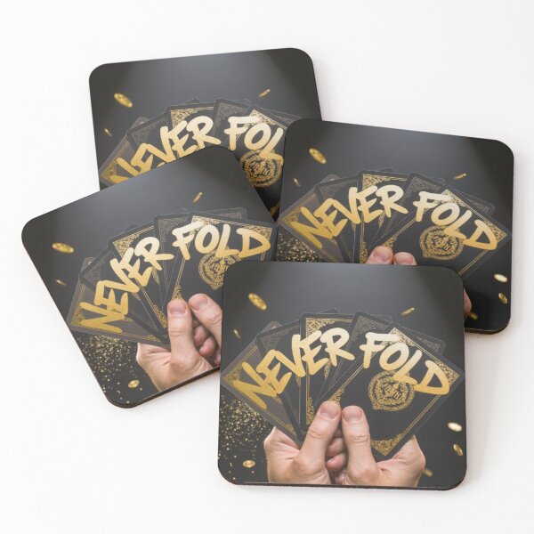 Artikelvorschau, Never Fold Dark Gold Cards Art Print Motivational Luxury Street Art Poster entworfen und verkauft von sayntastic.