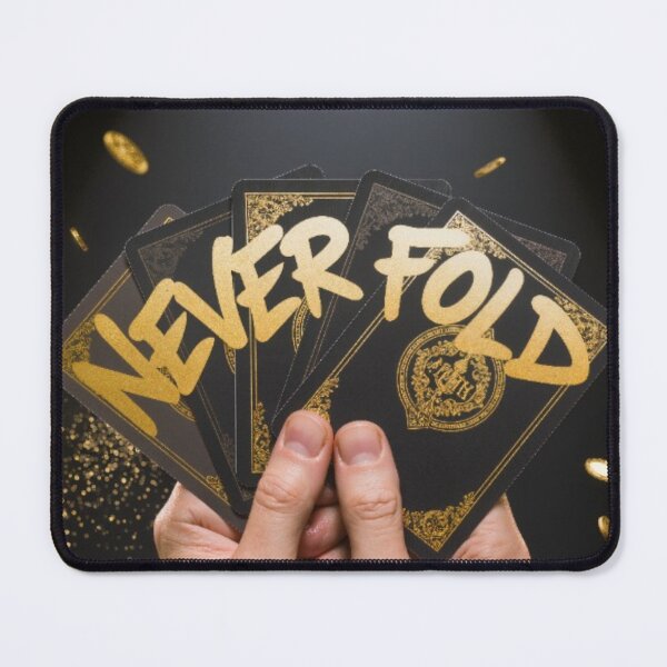 Item preview, Never Fold Dark Gold Cards Art Print Motivational Luxury Street Art Poster designed and sold by sayntastic.
