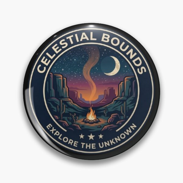 Item preview, Celestial Bounds – Explore the Unknown Emblem designed and sold by Dogandesighn.