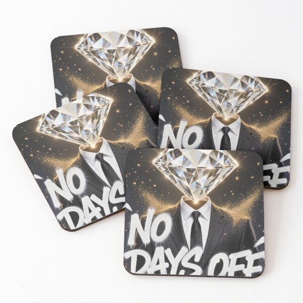 Item preview, No Days Off Diamond Head Dark Luxury Art Print Motivational Street Art Poster designed and sold by sayntastic.