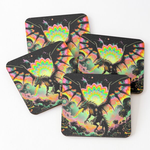 Item preview, Acid Dragon in Psychedelic Univers and Space designed and sold by TOTO GUYANA.