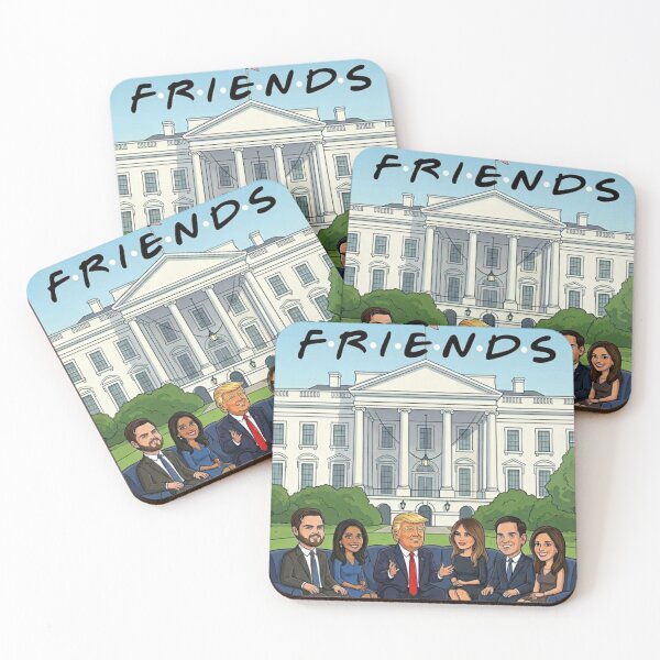 Item preview, The One With The MAGA Friends Funny Political Satire Cartoon designed and sold by JVDesignsShop.