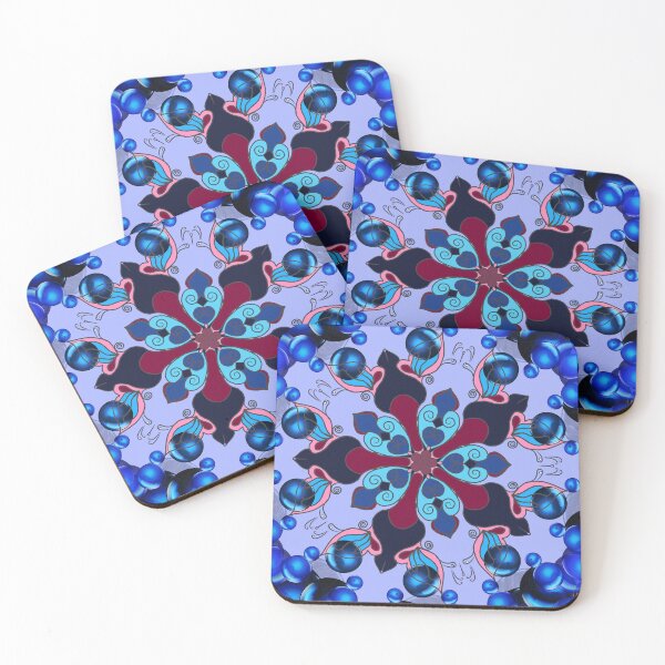Item preview, Romantic Fairytale Butterfly Mandala | Blue Aesthetic Nature Art | Dreamy Floral Pattern designed and sold by JTitli.