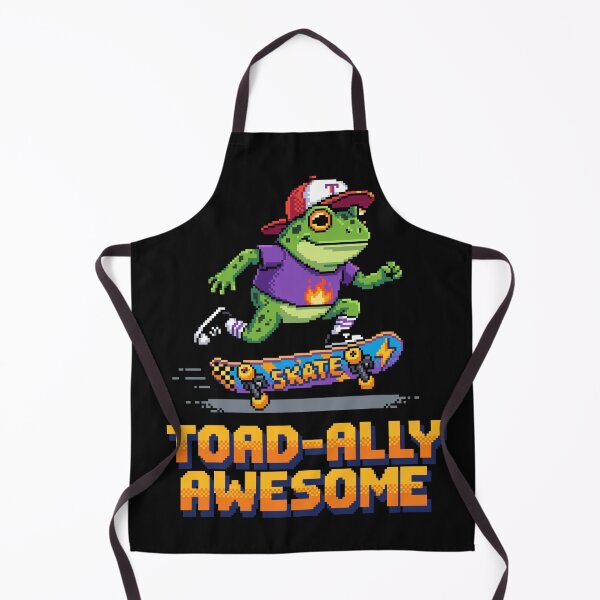 Item preview, Toad-ally Awesome - Retro Pixel Art Skateboarding Toad Pun designed and sold by artistastshirt.
