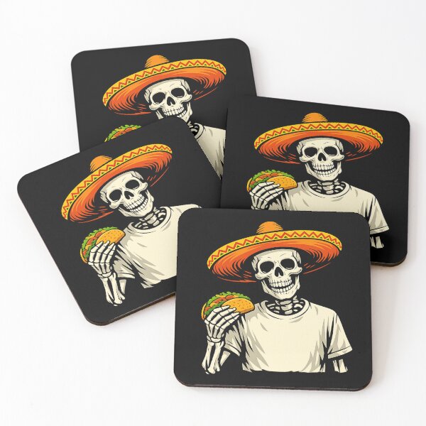 Item preview, Funny Skeleton Eating Taco Cinco De Mayo Mexican Food designed and sold by Ali-printshop.