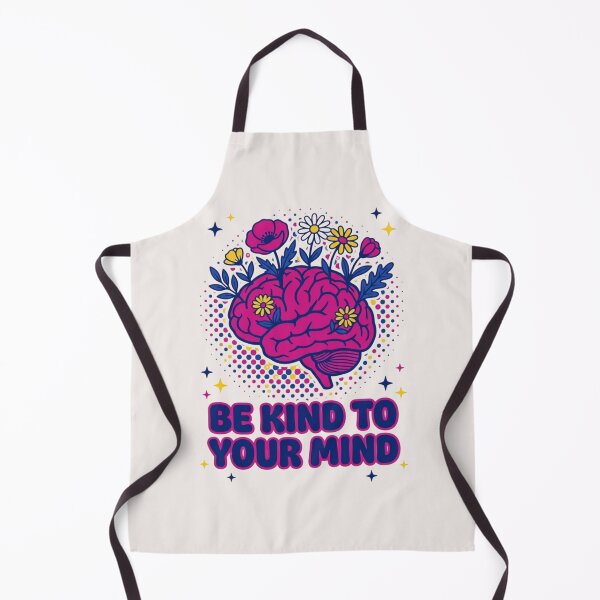 Item preview, Be Kind To Your Mind - Pop Art Mental Health Brain & Flowers designed and sold by David Wasson.
