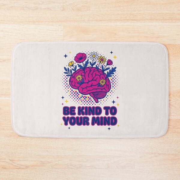 Item preview, Be Kind To Your Mind - Pop Art Mental Health Brain & Flowers designed and sold by David Wasson.