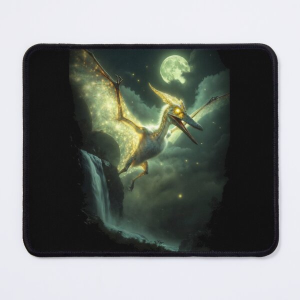 Item preview, Glowing Pterodactyl Dinosaur Mystical Night Scene designed and sold by Syrupulse.
