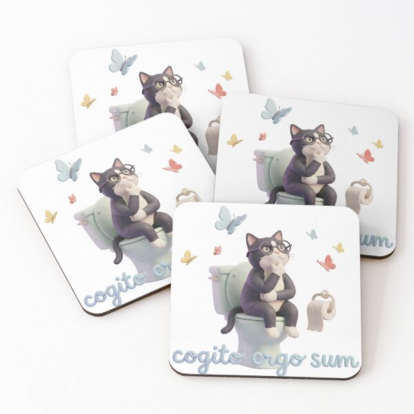 Item preview, 3D claymation style philosophical cat designed and sold by FreshOPrint.