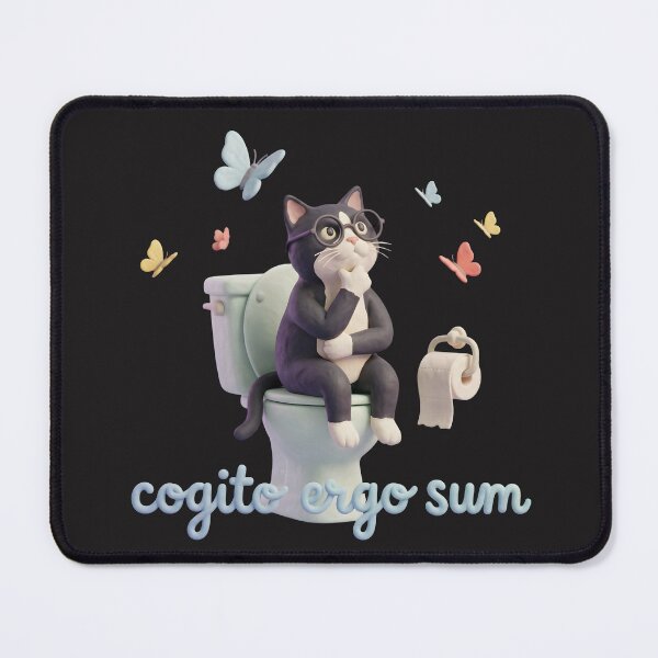 Item preview, 3D claymation style philosophical cat designed and sold by FreshOPrint.