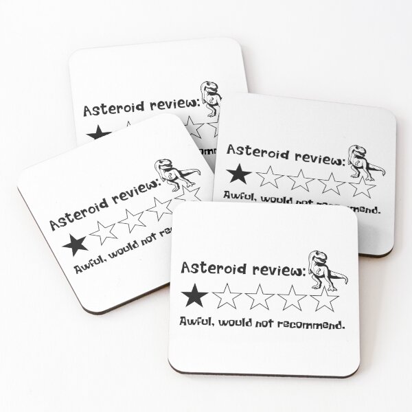 Item preview, Asteroid Review One Star Funny Dino Extinction Sarcastic Science Gift designed and sold by ScienceCorner.
