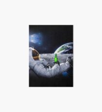 Astronaut on the Moon with space beer ⛔ HQ quality Art Board
