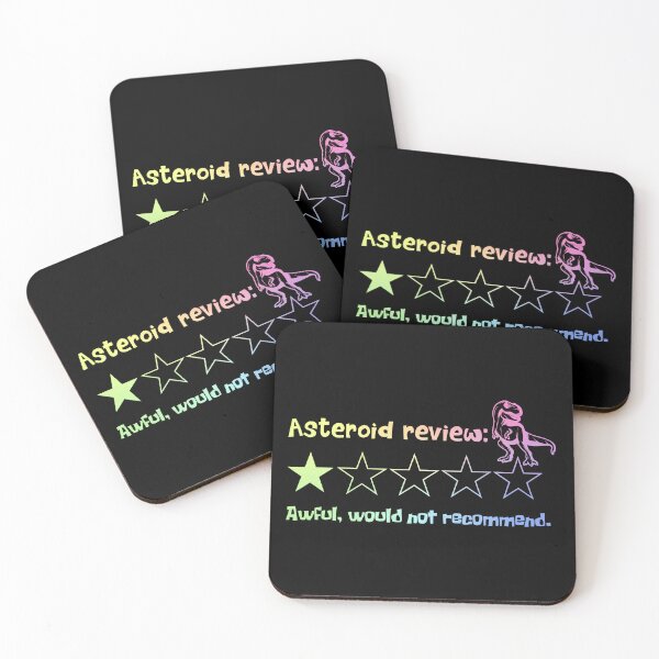 Item preview, Asteroid Review One Star Funny Dino Extinction Sarcastic Science Gift designed and sold by ScienceCorner.