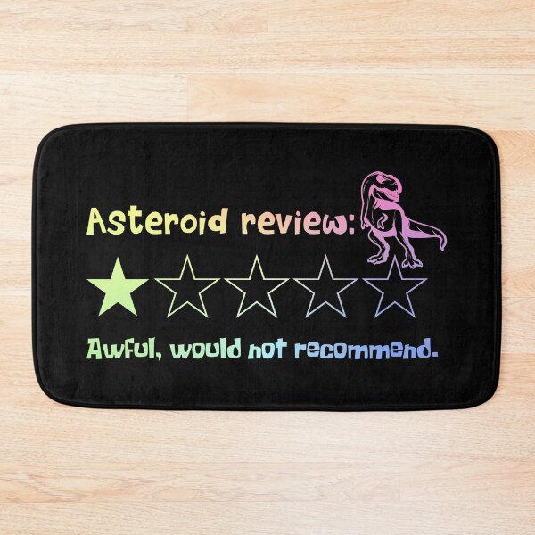 Item preview, Asteroid Review One Star Funny Dino Extinction Sarcastic Science Gift designed and sold by ScienceCorner.