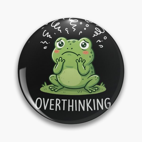 Item preview, Overthinking Frog Shirt – Cute Anxiety Meme Aesthetic Frog Tee, Relatable Mental Health Humor designed and sold by ZyxDes.