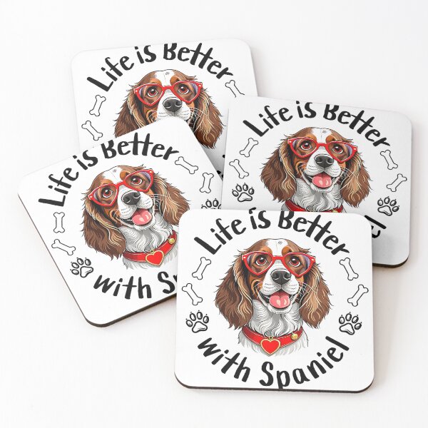 Item preview, Life is Better with a Spaniel - Dog Lover Art. designed and sold by KojourinArt.