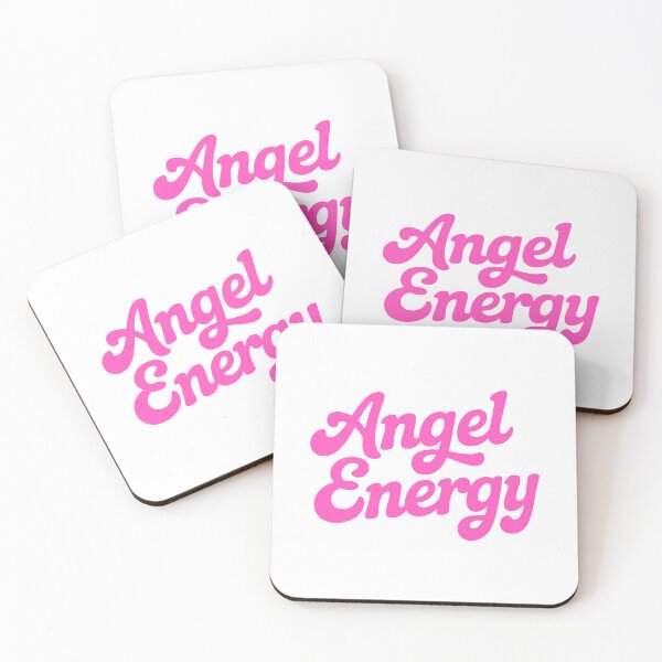 Item preview, Angel Energy! Retro Vibes Cute Pink Cursive Text Design designed and sold by PMCreative.