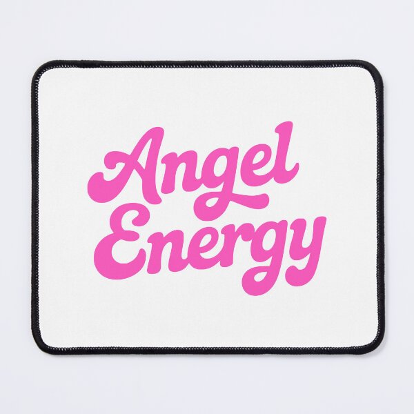 Item preview, Angel Energy! Retro Vibes Cute Pink Cursive Text Design designed and sold by PMCreative.