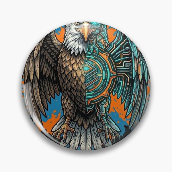 Item preview, Cybernetic Patriot: Aetheric Avian Core Eagle Design designed and sold by AuraGraphixCo.